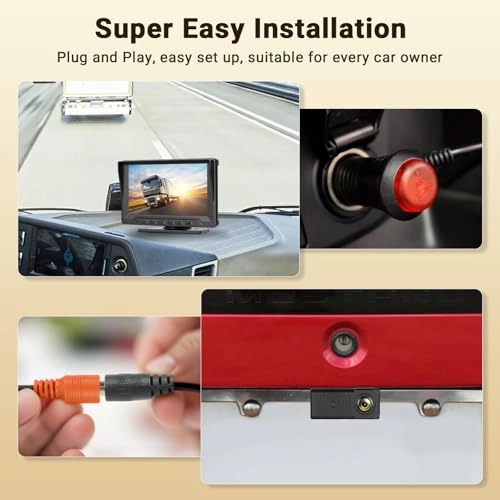 Backup Camera - 720P Night Vision + AHD Monitor - 7 inch Bluetooth