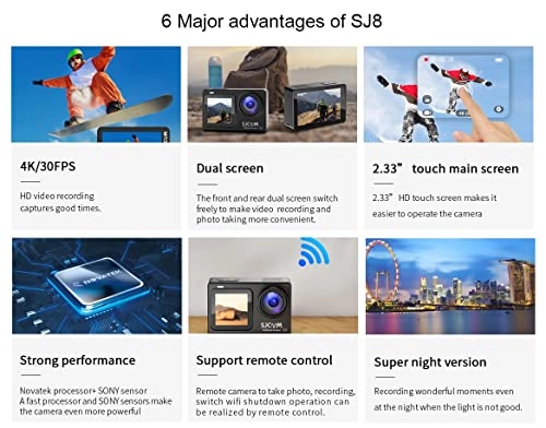 (Renewed) SJ8 Dual Screen - 4K 30FPS