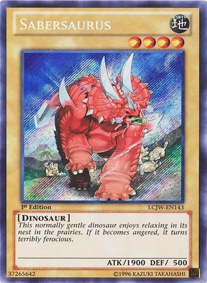 Yu-Gi-Oh! Sabersaurus LCJW-EN143 - 1st Edition Secret Rare