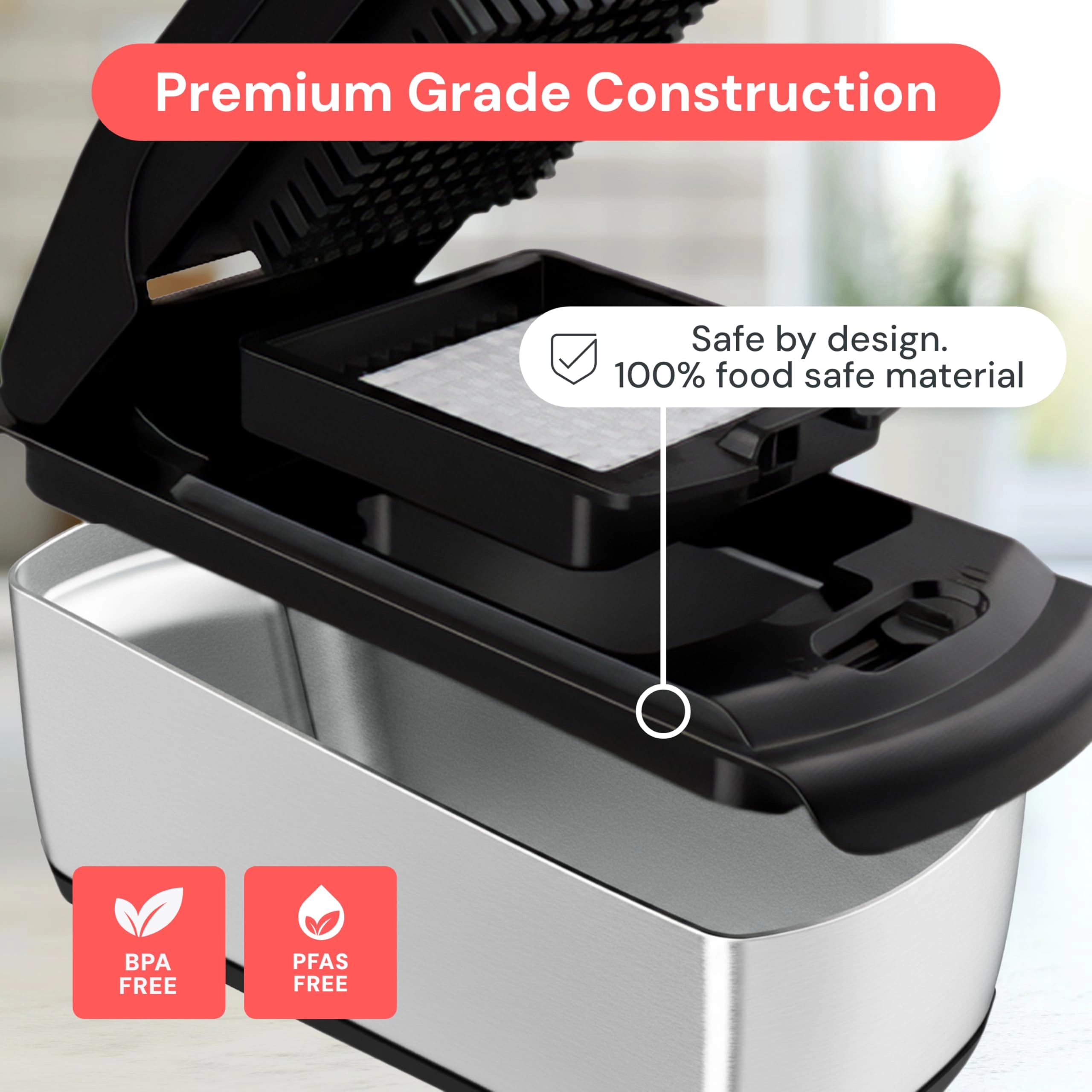 Vegetable Chopper and Mandoline Slicer - 5-cup