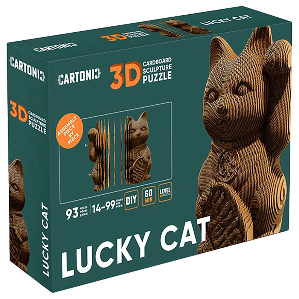 CARTONIC Lucky Cat 3D Puzzle (7529-CARTLUCK) - 93 pcs