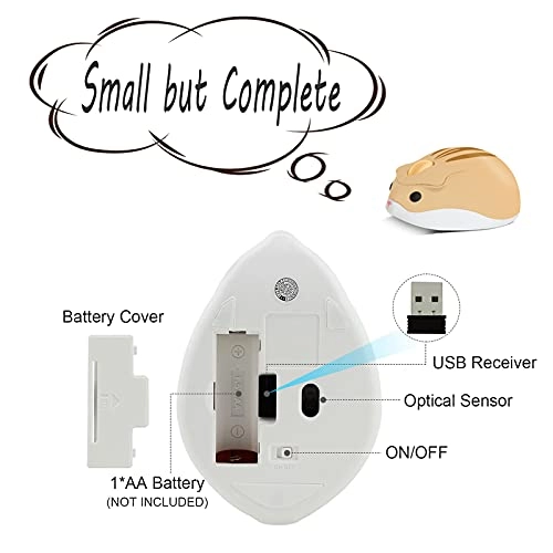 Cute Hamster Shaped Animal Mouse - Wireless