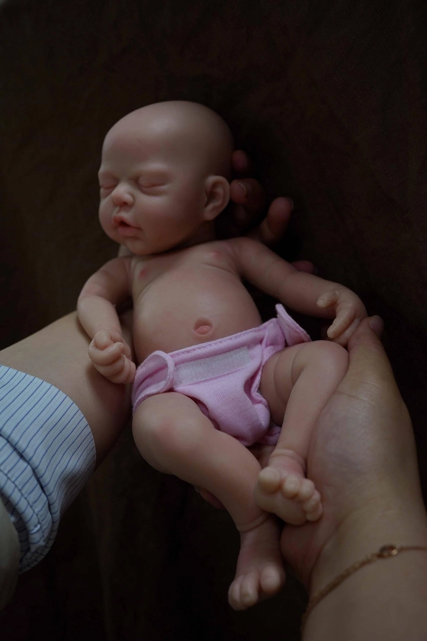 Reborn Baby Doll - 12" Full Silicone Sleeping Girl Set