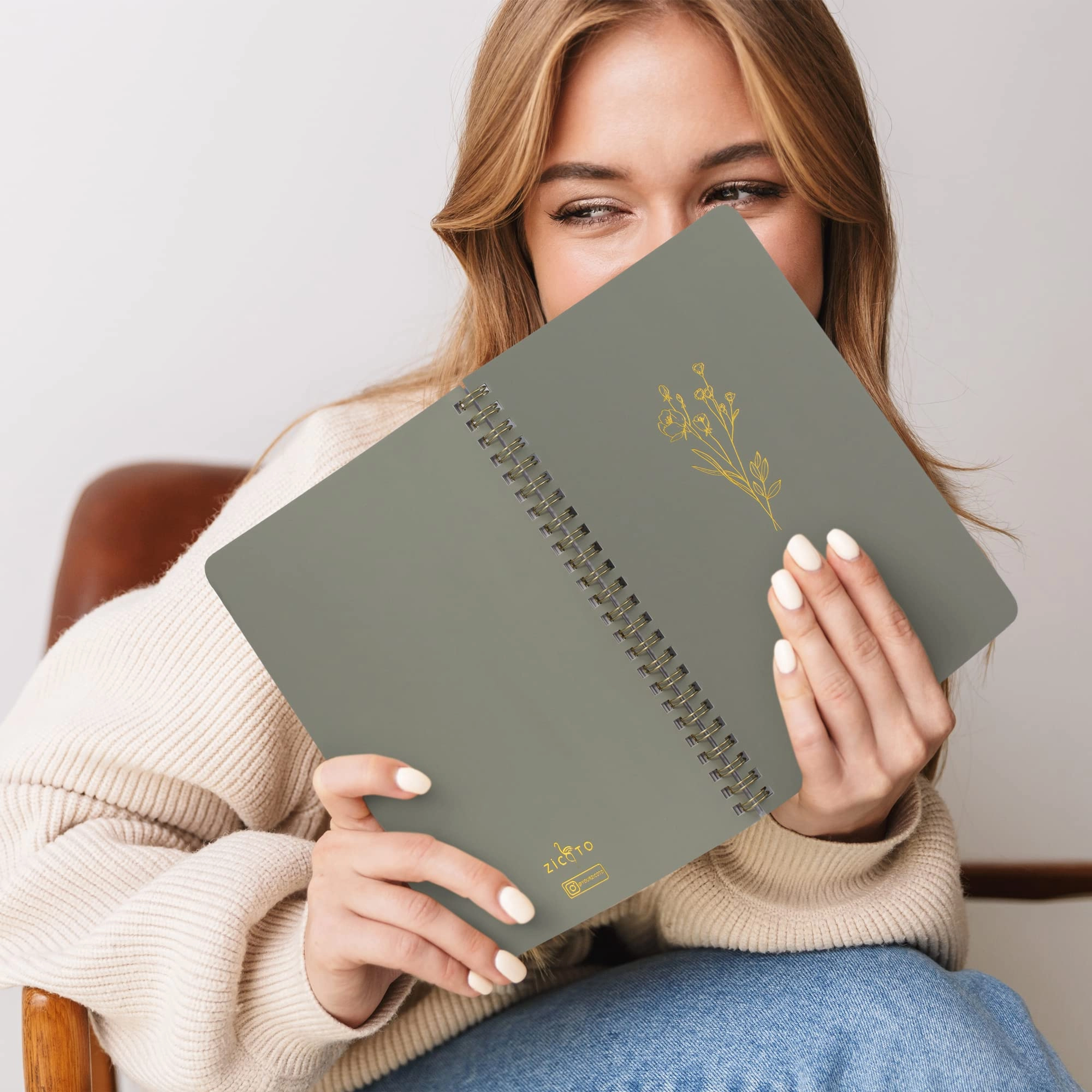 Aesthetic Spiral Notebook Large Spiral - Lined 100 Pages