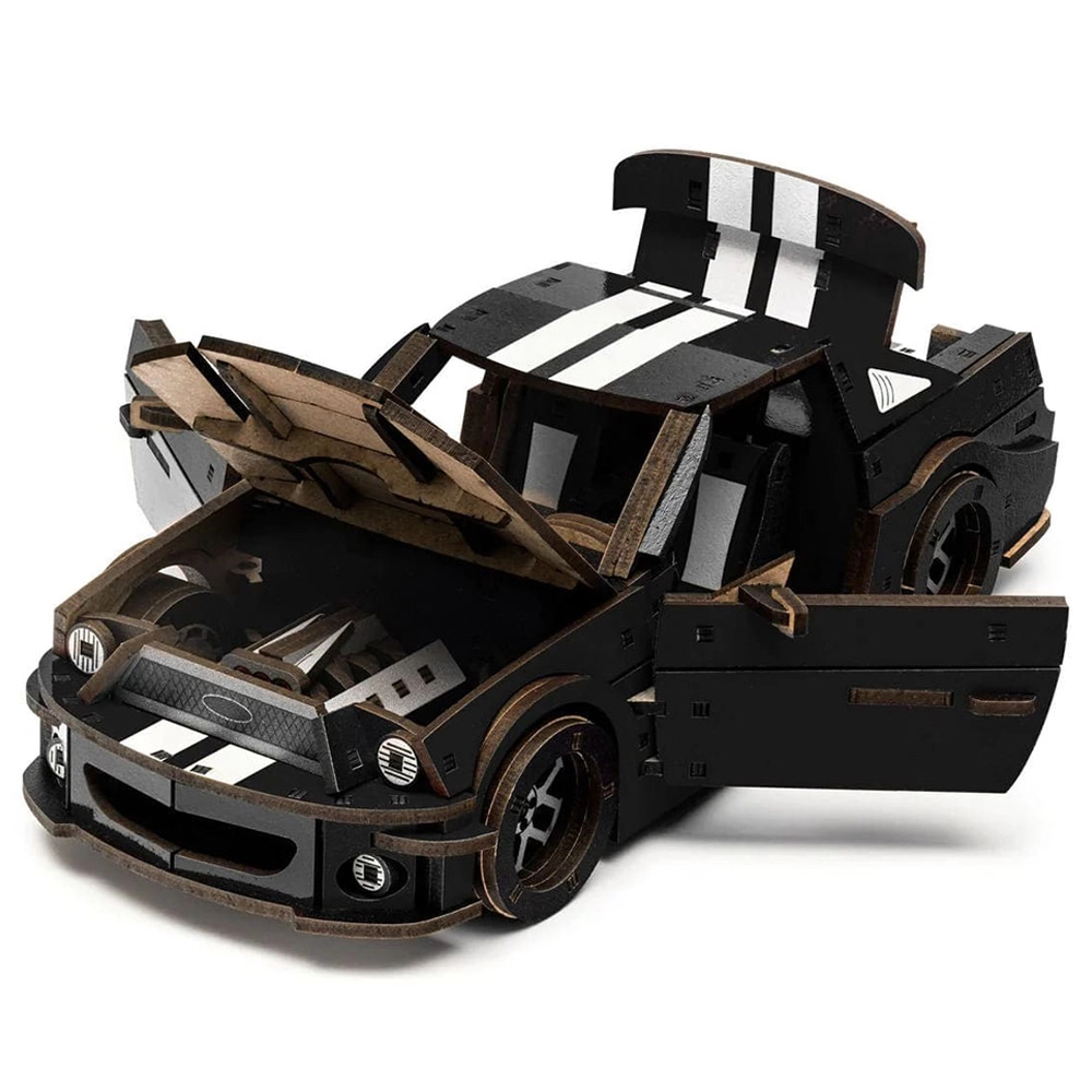 2-in-1 Stallion GT + Comet GTS 3D Wooden Puzzle (4107390-STALLION_GT_BLACK) - 248 pcs