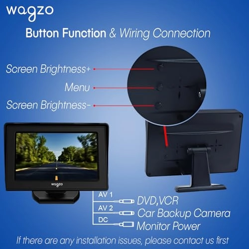 Dashboard TFT LCD Car Display Screen - 4.3 Inches