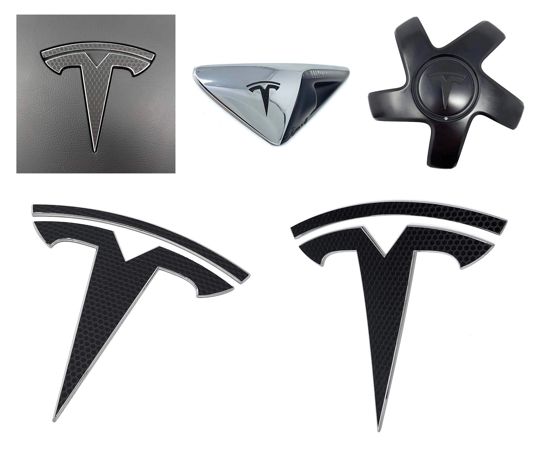 custom cut graphics Logo Decal Overlay Stickers for Tesla Model 3 - 2017 to 2023