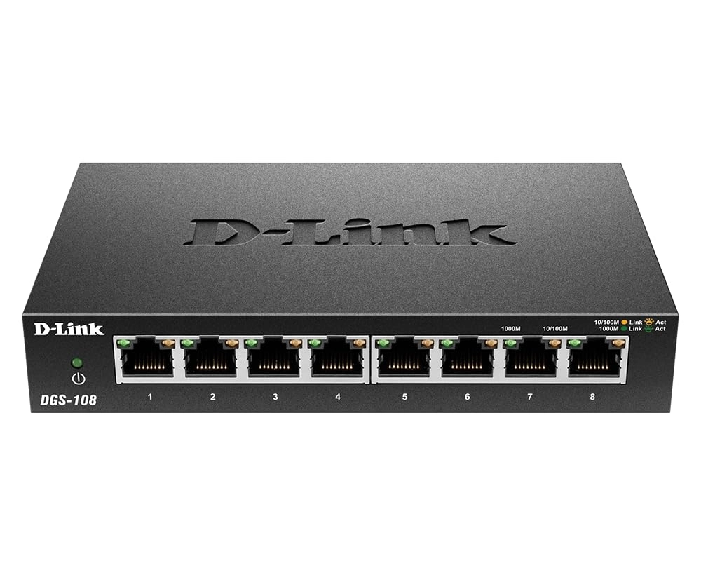 D-Link (Renewed) DGS-108/RE 8-ports