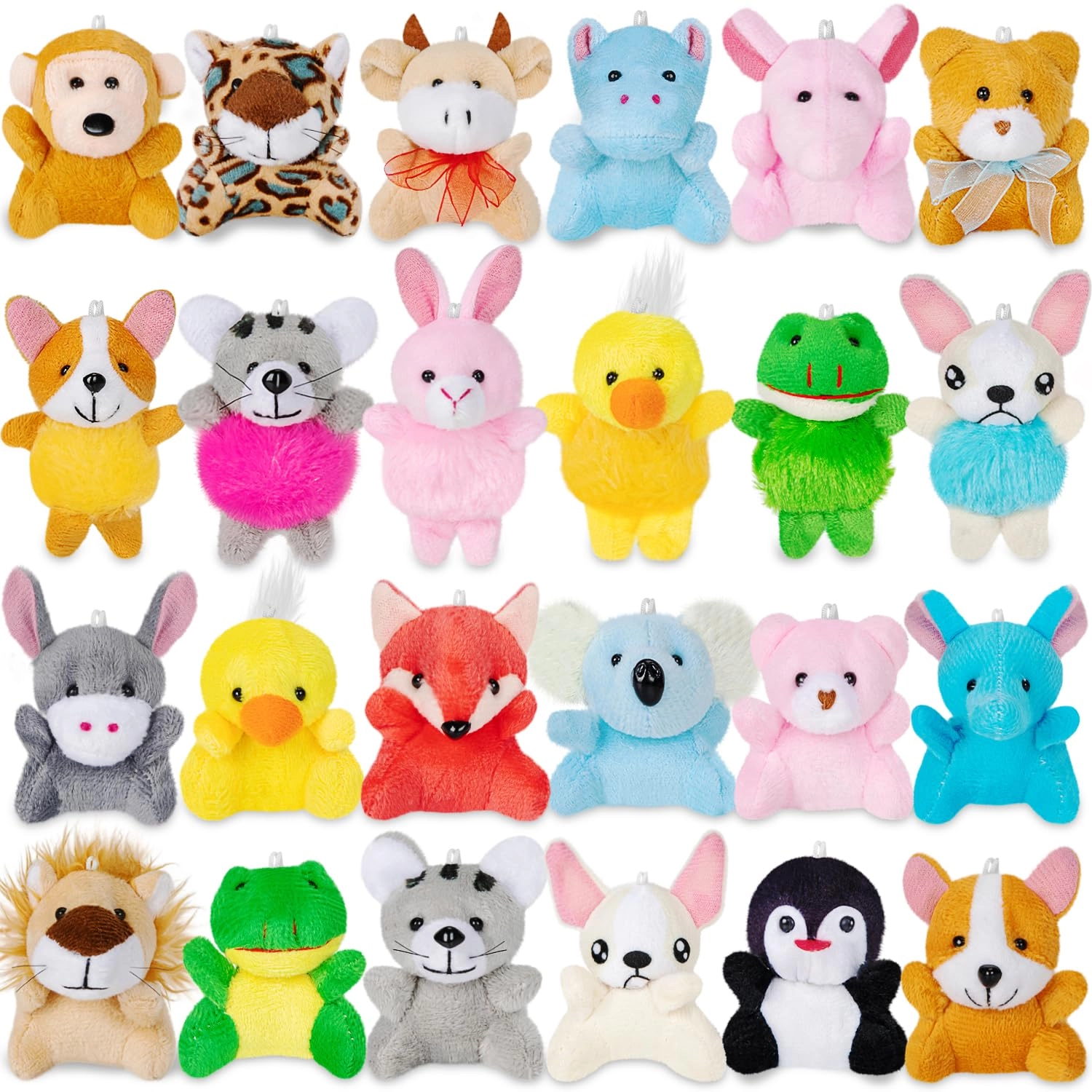 Sofier Mini Stuffed Animals - 24 Pack Multicolor