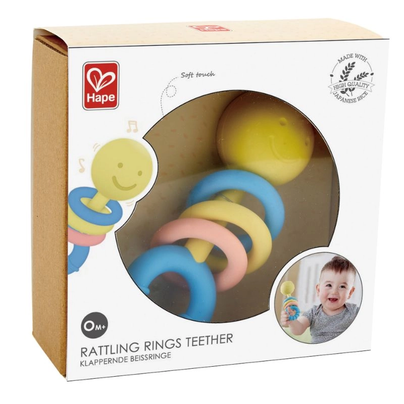 Rattling Rings Teether - rice-based material