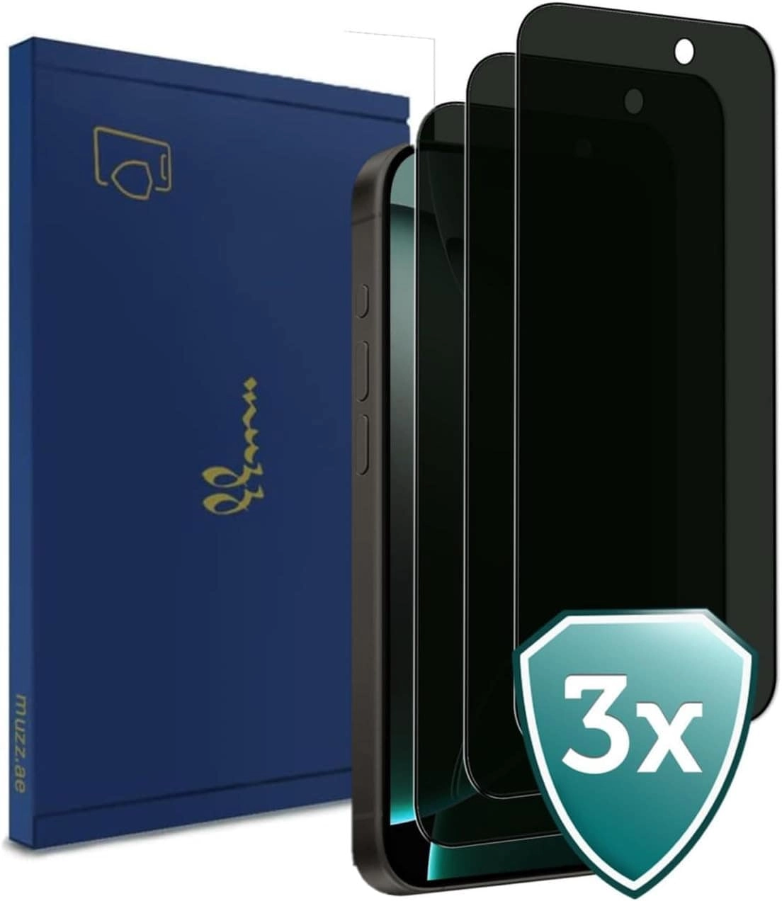 Muzz International Privacy Screen Protector for iPhone 16 - 6.1inch