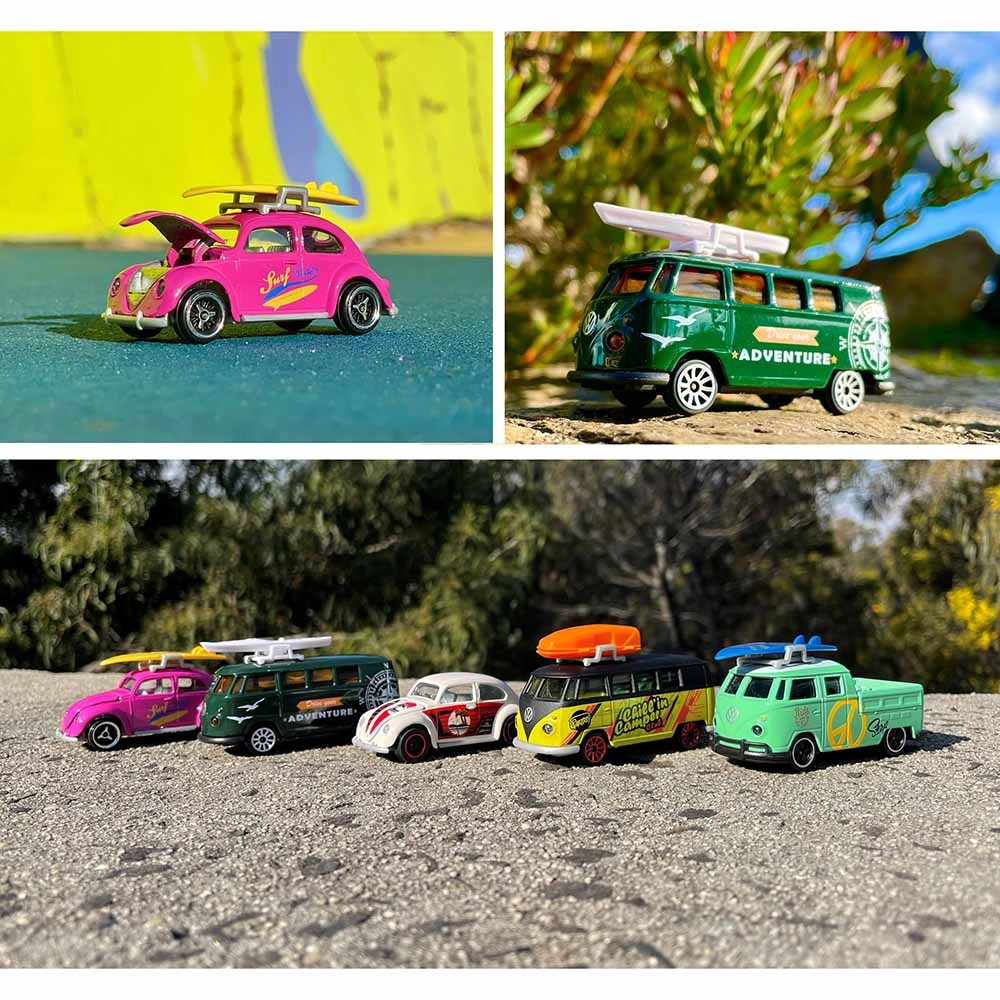Volkswagen Beetle 1:64 + Volkswagen T1 1:64 - 5pcs