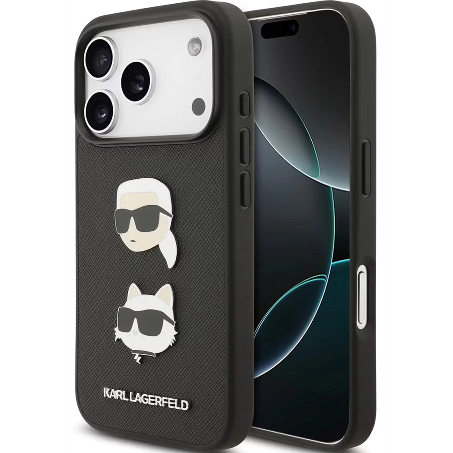 Leather Case Saffiano Leather Black for iPhone 17 Pro Max