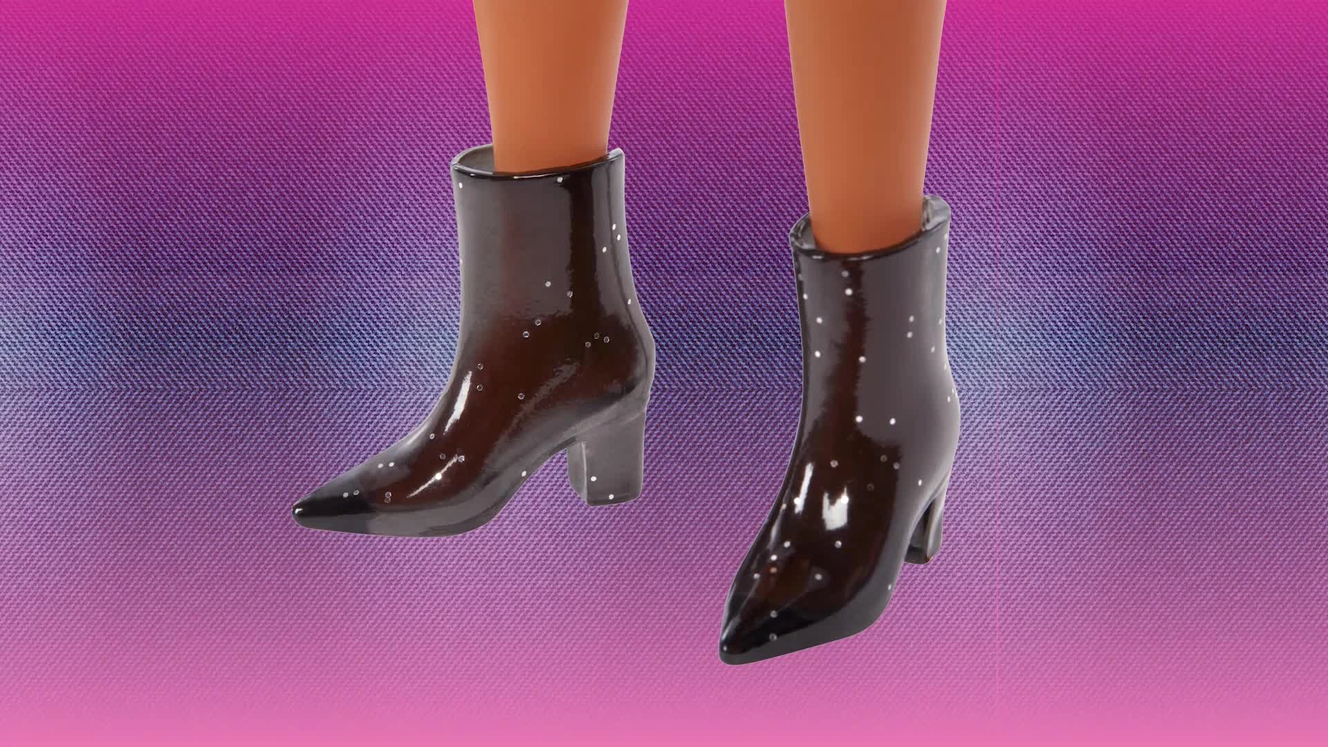 Barbie Fashionistas - Orange Hair Pink Plaid Dress Ages 3+