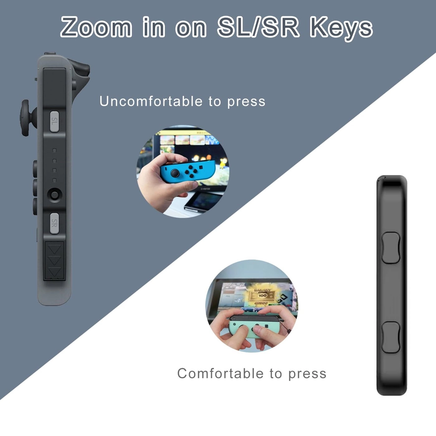 Wrist Strap for Switch Joycon - 2 Pack Black Replacement