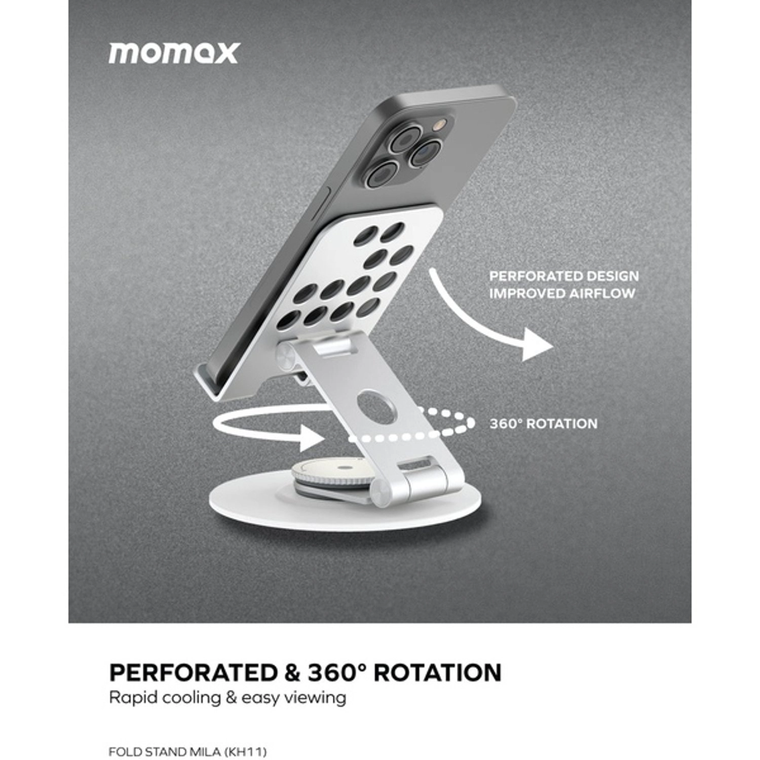 Fold Mila - Rotatable 360° Aluminum Mobile Phone Stand