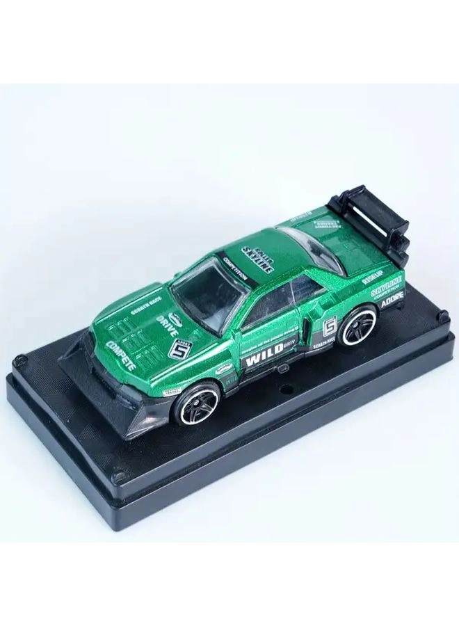 Generic Mini Racing Car - Green Alloy Push-action Opening Hood