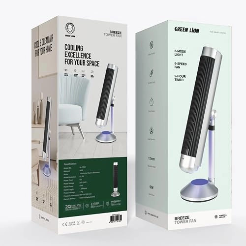 Breeze - 6-Speed 9-Hour Timer Quiet Bladeless