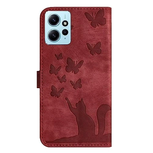 Cute Cat Case Wallet - Faux Leather for Xiaomi Redmi Note 12 Pro 5G