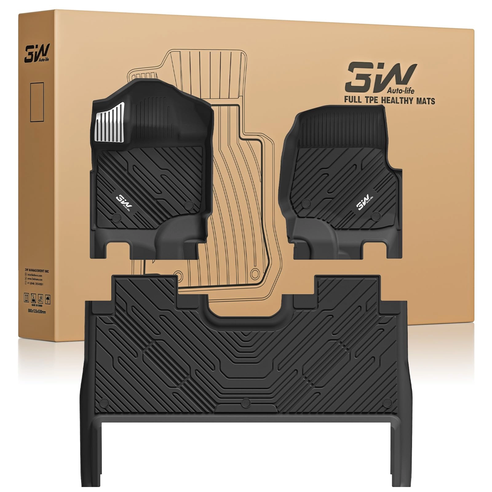 3W Auto Accessory Inc Floor Mats - Ford F-150 2015-2026 Inner