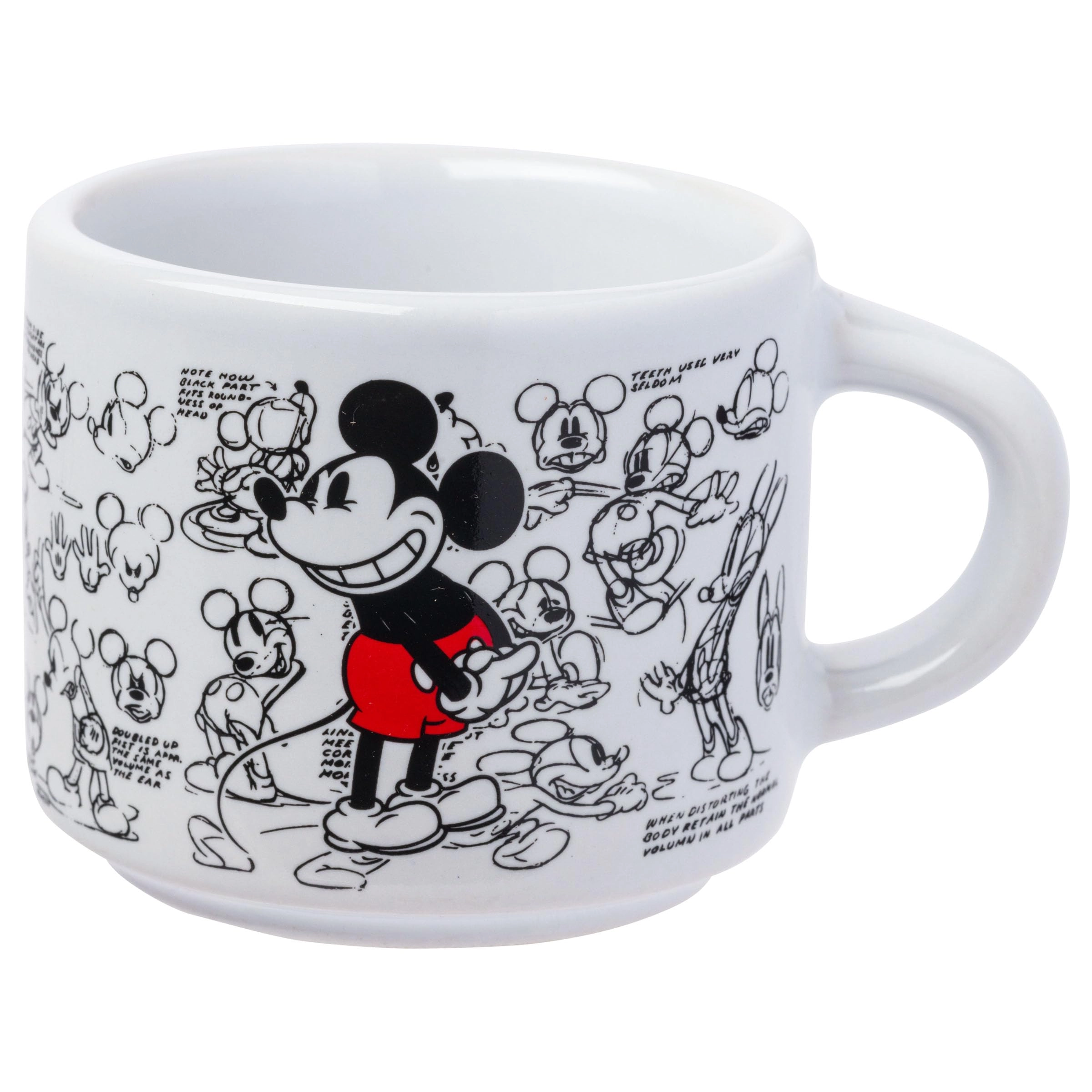 Disney Mickey Mouse Reusable Cup - 4 pcs - Vintage Sketches