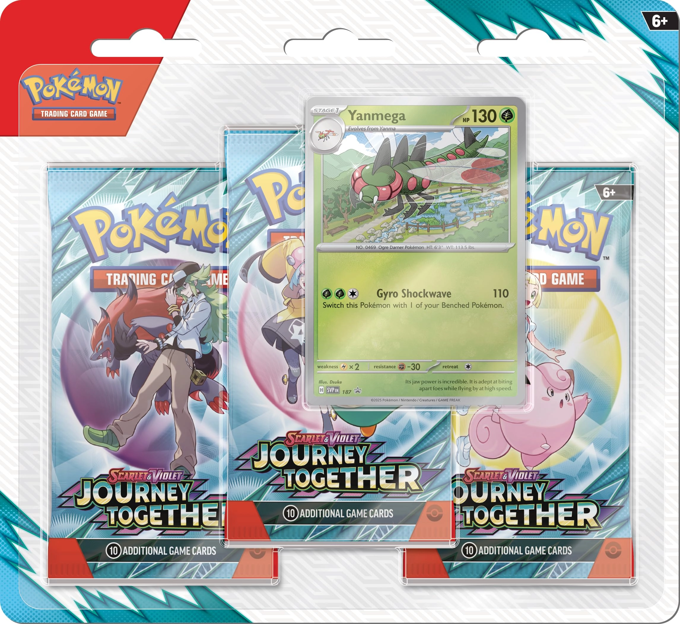 Pokmon Scarlet & Violet—Journey Together Three-Booster Blister - Yanmega - English 33pcs