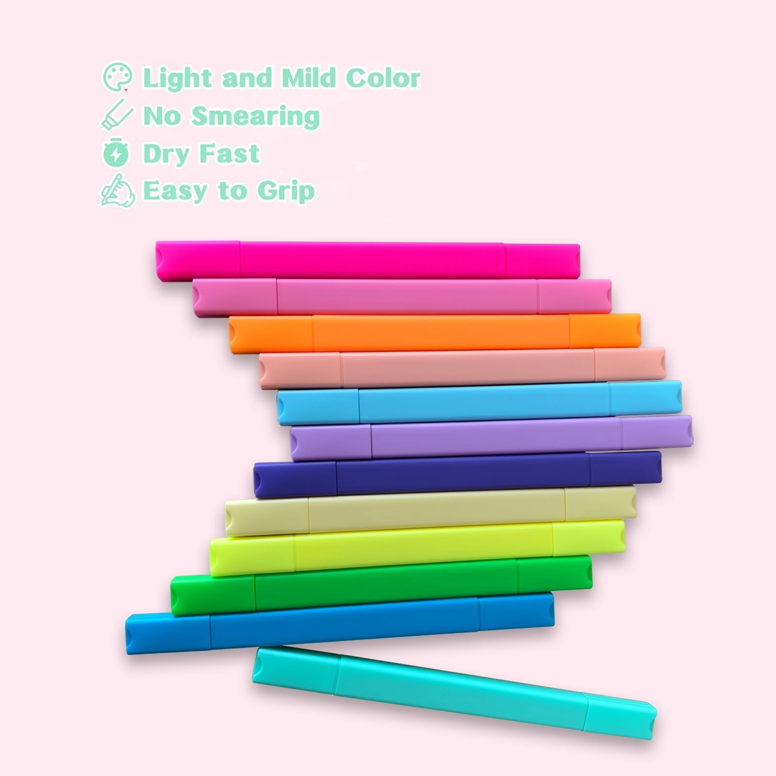 Aesthetic Cute Highlighters - Multicolor Chisel