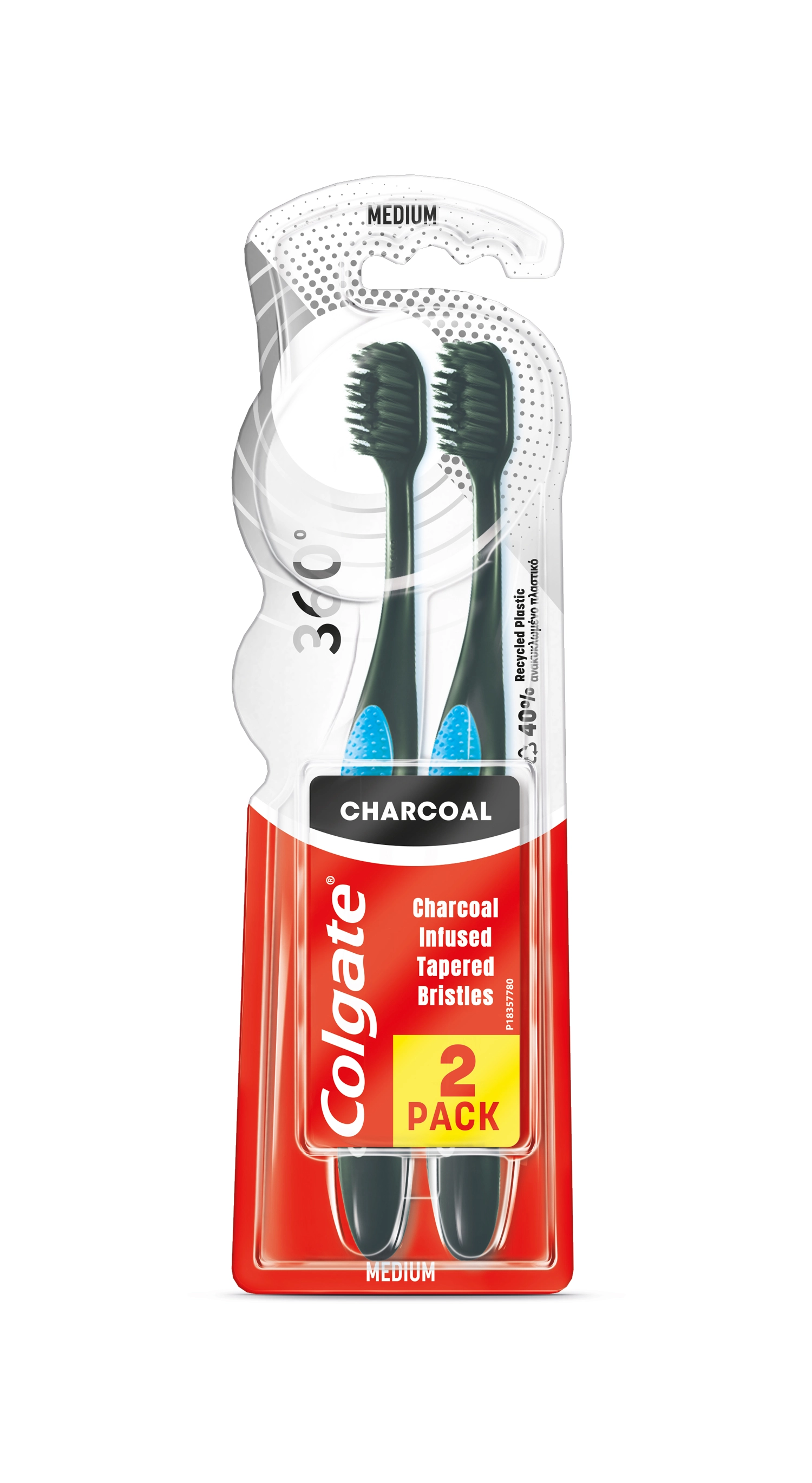 Colgate Toothbrush 360 - Med 2-Piece Pack