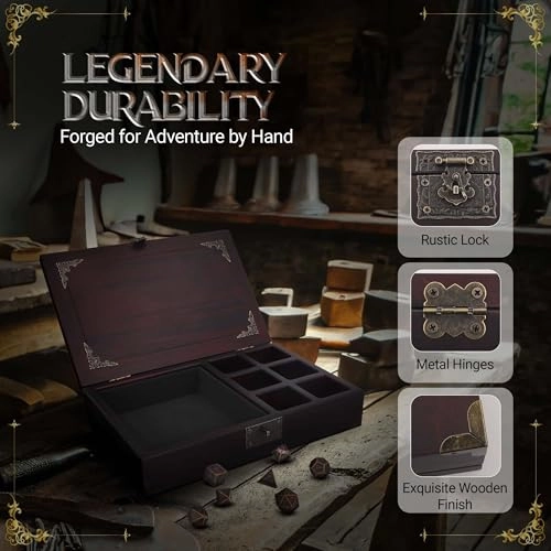 DT-5 - Dice tray 2 in 1 Black Wood