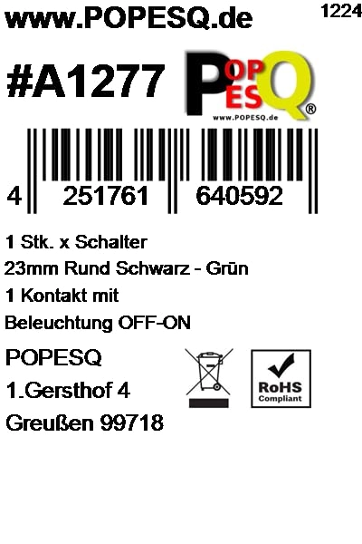 #A1277 - 1 Contact 23mm 6A 250V Lighting