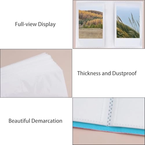 2x3" 128 Pockets PU Leather Photo Album