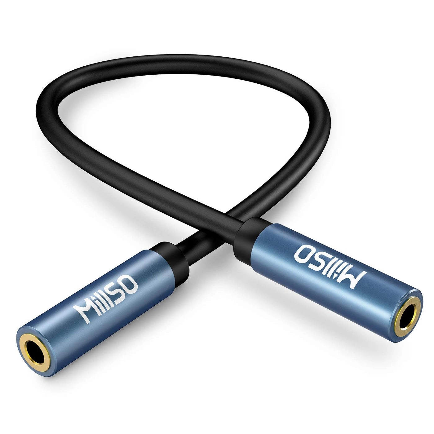 MillSO 1/8" 3.5mm Female to Female Adapter Cable TRS - 15cm/6inch