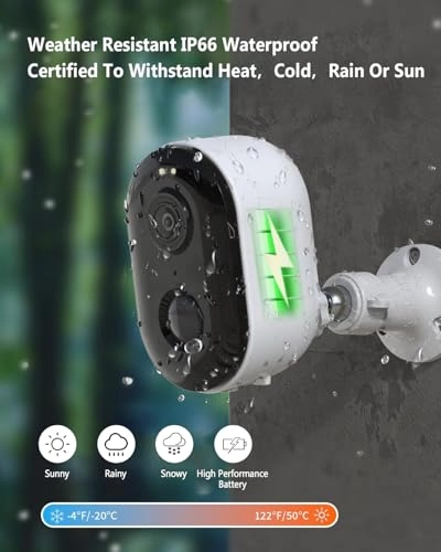 Outdoor Solar Security Camera 2K