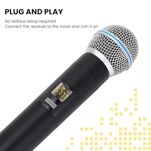 Cordless Handheld Dynamic Mic - 4 x Microphones VHF Band 4