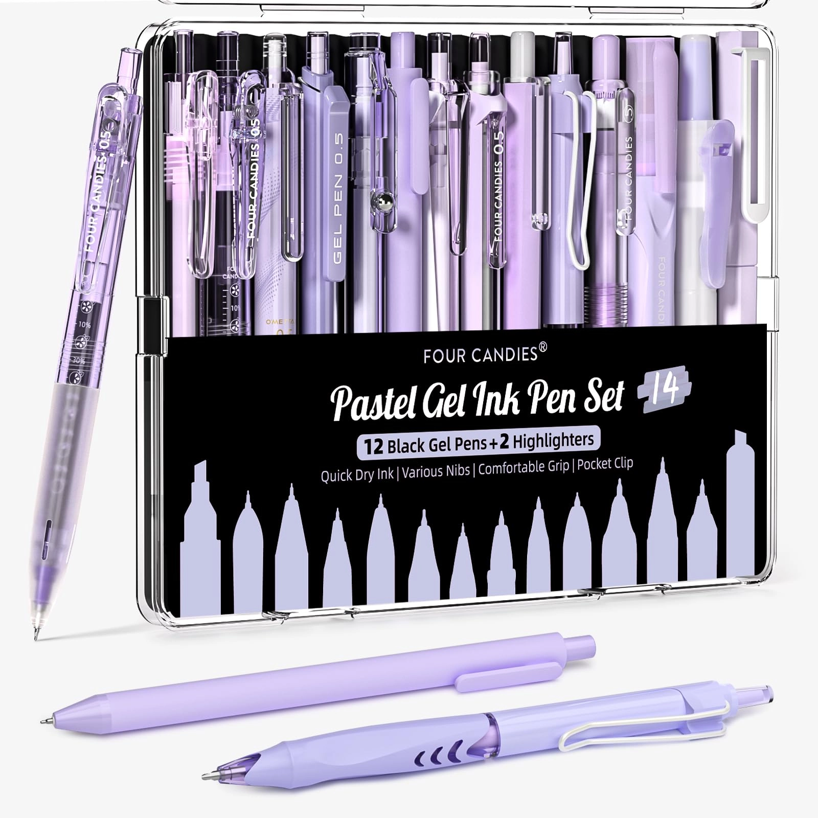 Gel Pen Set - 12Pack 0.5mm