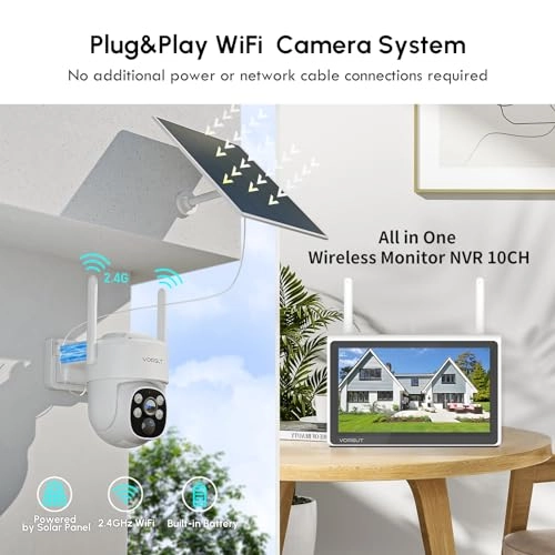 Outdoor Wireless Solar Security Camera System - 2 Cams 10 channels 1440p