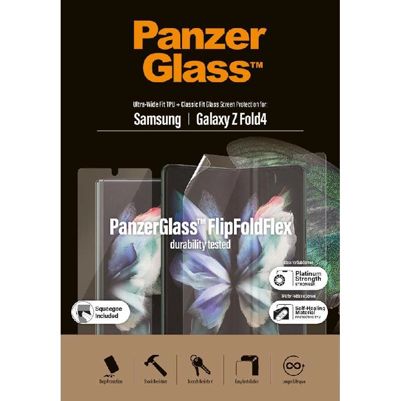 Flip Fold Flex - Tempered Glass Case Friendly for Samsung Galaxy Z Fold5/Z Fold4