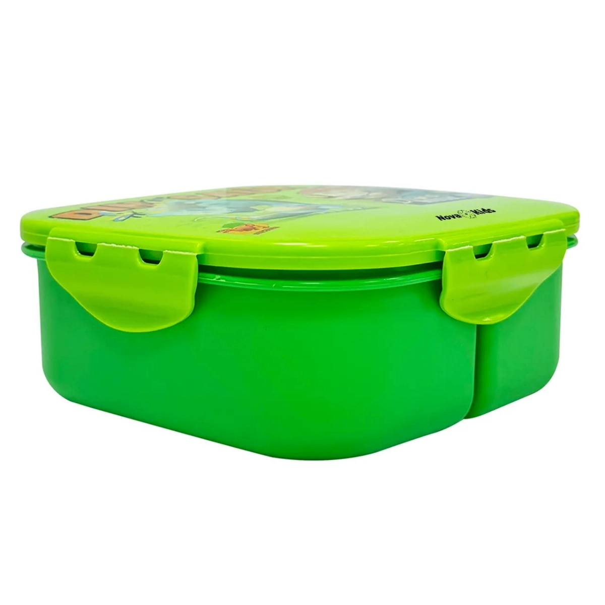 Square Bento Lunch Box - Dino Green 1000ml
