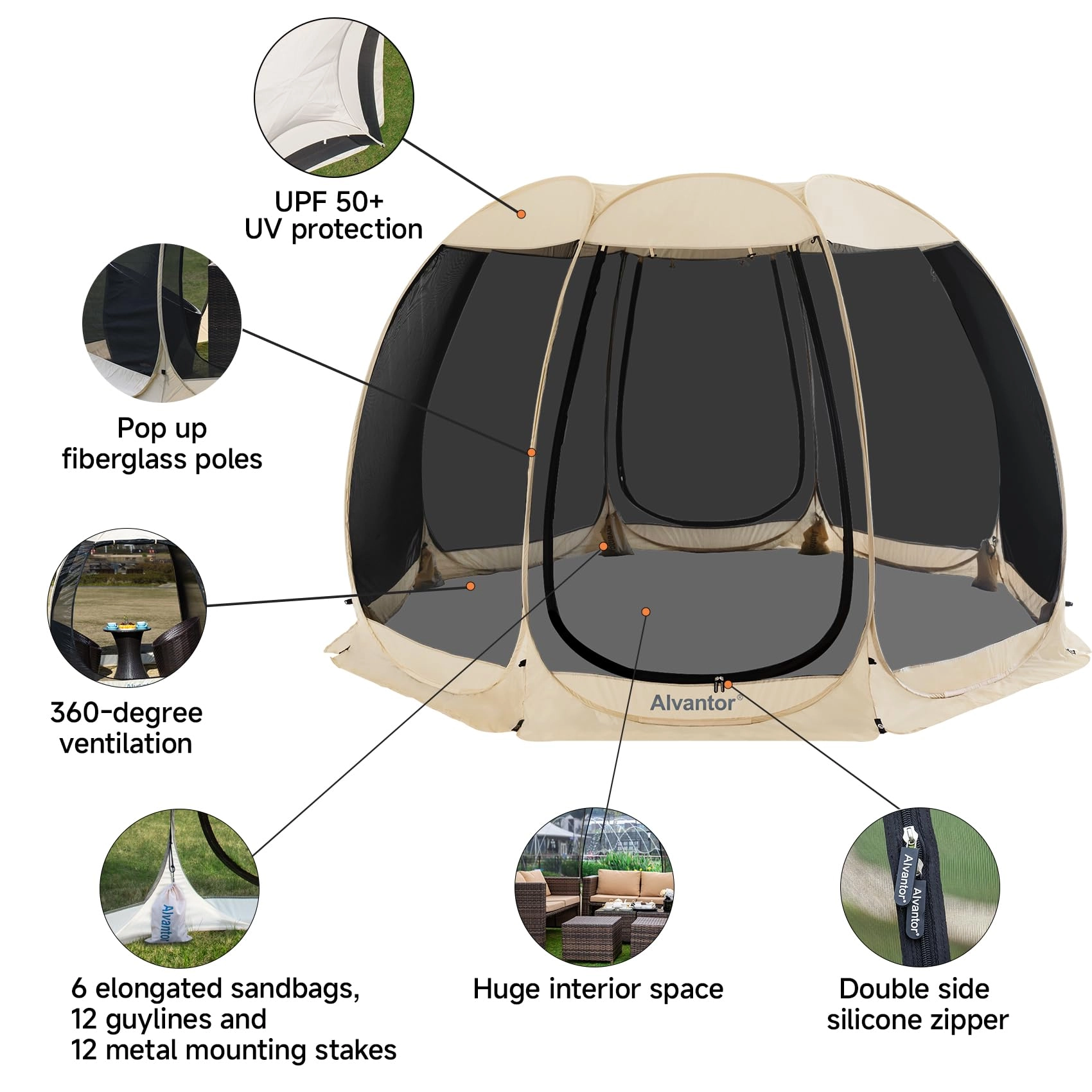 Pop Up Screen House - 9 square meters