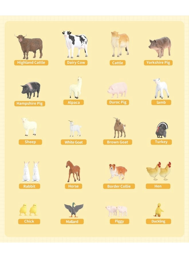 Farm Animal Figure Toys - Super Egg Series 45 pcs