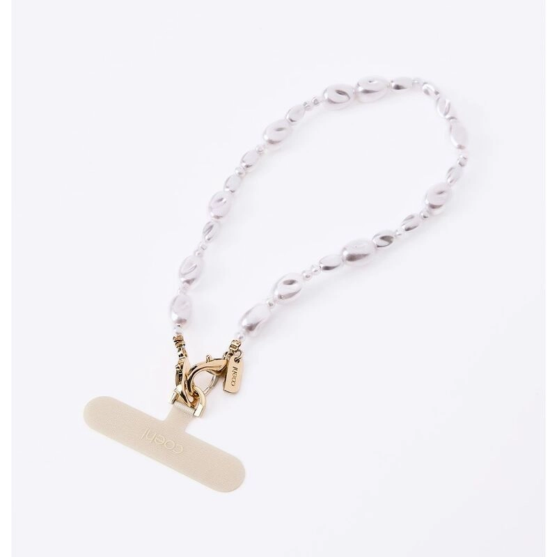 Perla Universal Phone Charm Handstrap - Pearl White