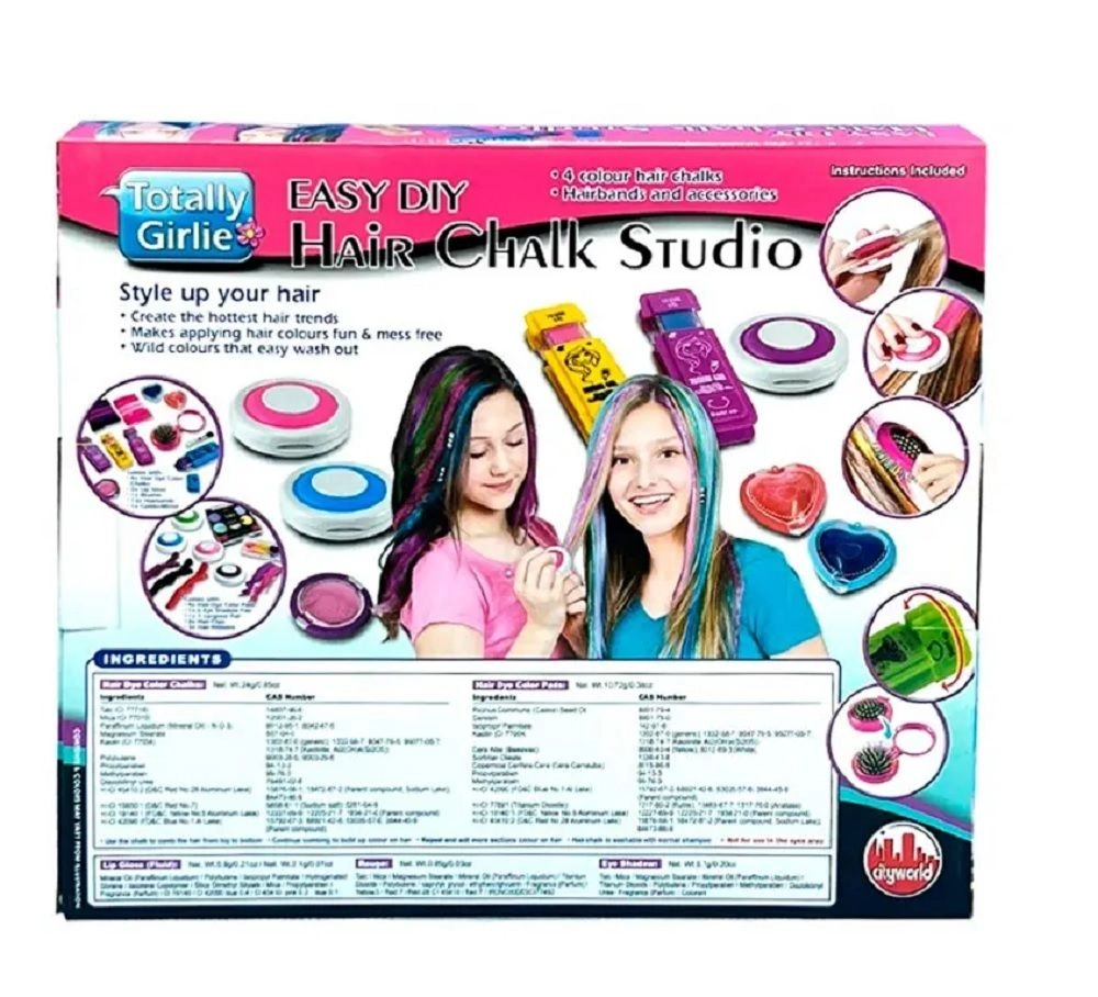Easy Hair Chalk Studio - 4 colour hair chalks