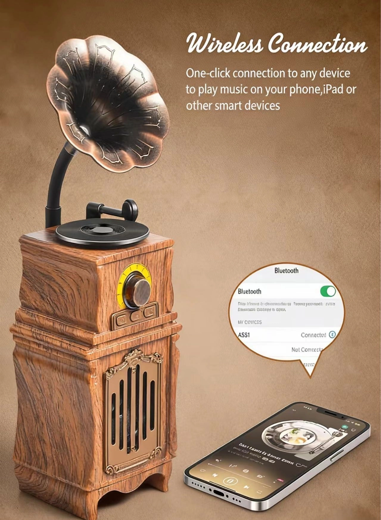 Retro Bluetooth Speaker - FM Radio