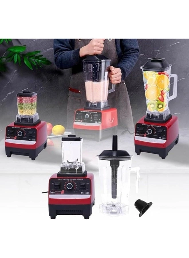 Multifunctional Heavy Duty Blender - 2 Jars Juicer Mixer Stainless Steel Blades