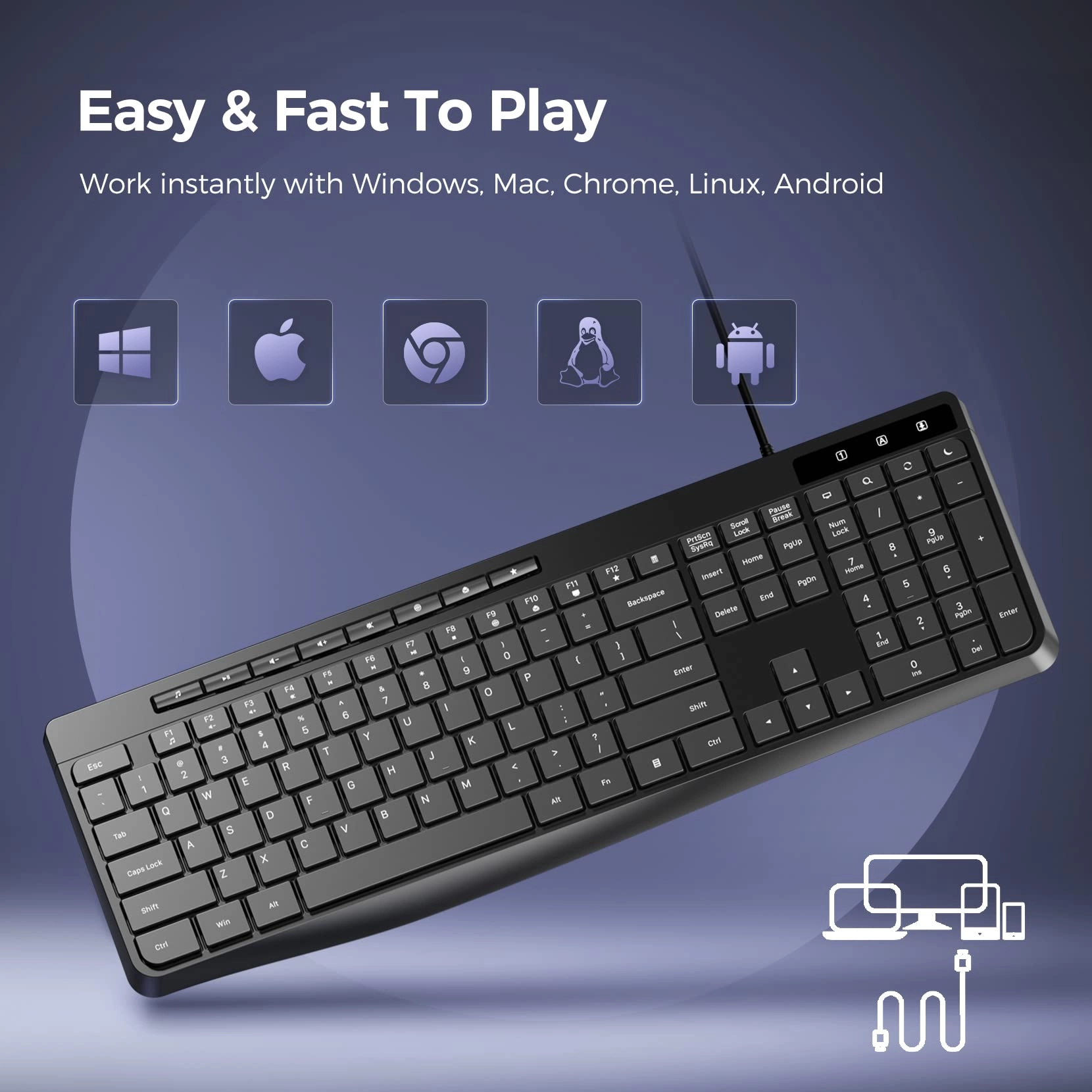 Wired Keyboard - QWERTY Wired