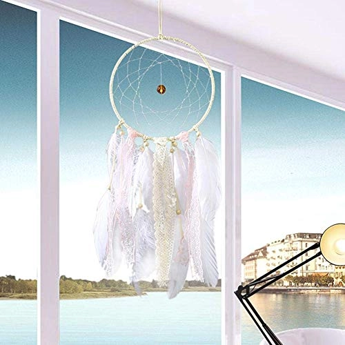 Dreamcatcher - Siderosphere, feathers, lines, wood beads.