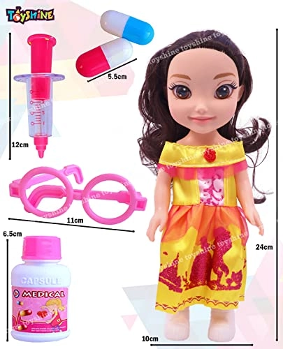 Princess Doctor Baby Doll - 9 Inches Yellow Dress