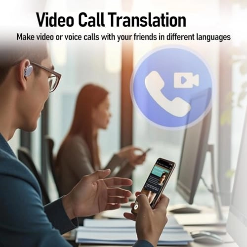 Al Translation Earphones - over 164 languages + Earphone Charging Case + Charging Cable + User Manual