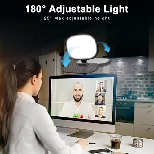 Selfie Ring Light - Adjustable Brightness 5 Color Temperature Flexible Stand