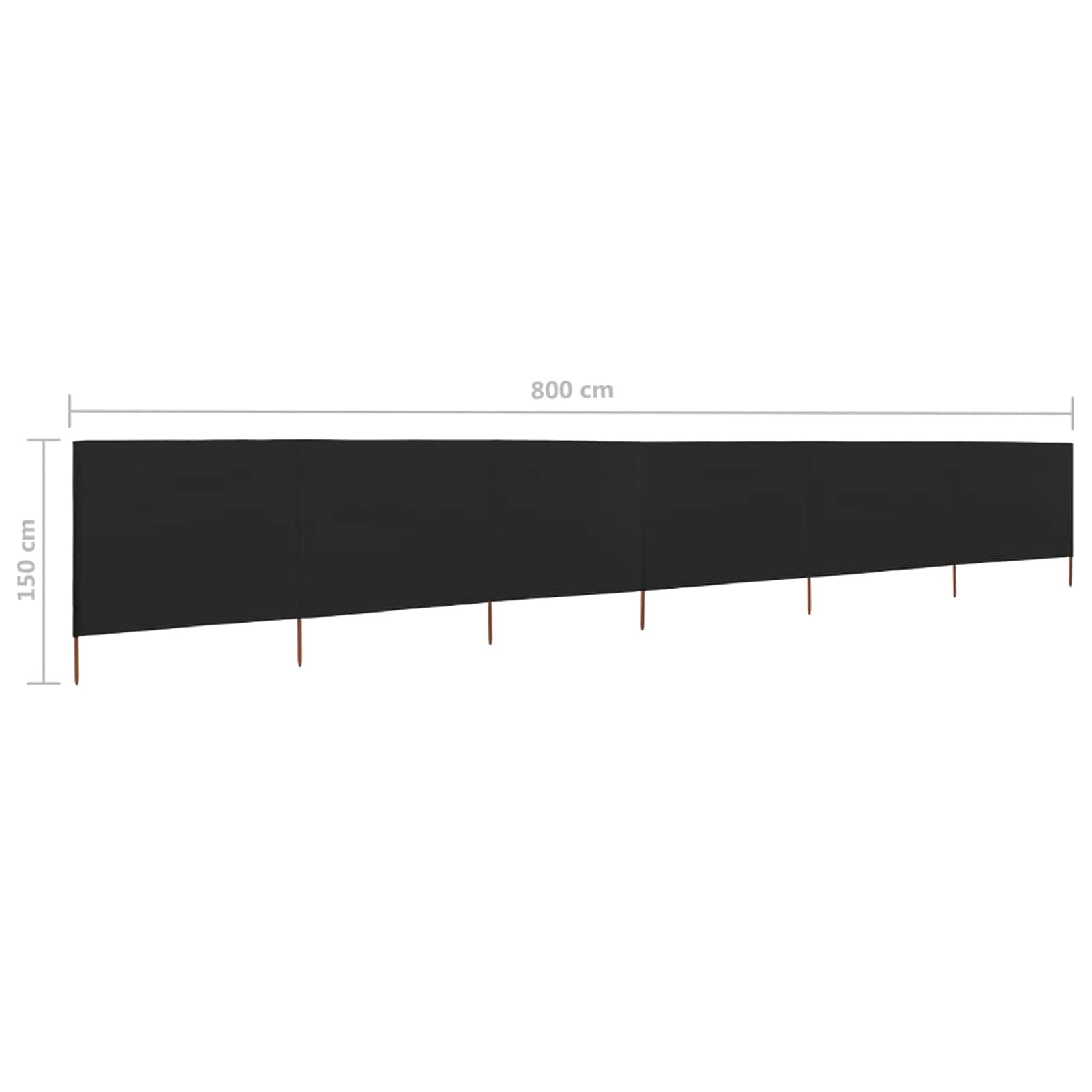 Wind Screen - 6-panel 800x120 cm